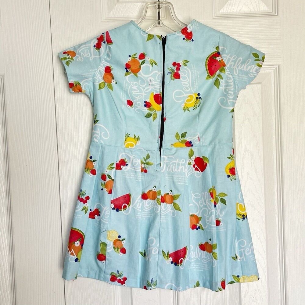 NEW Girls Dress Shorts Sleeves Dress 4T multifruit print - Picture 3 of 14